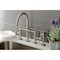 Kingston Brass KS2338NX Industrial Style Bridge Kitchen Faucet with Brass Sprayer, Brushed Nickel KS2338NX - alternate 4